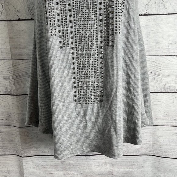 Be. Vocal Small gray tank top rhinestones dazzled women’s - Picture 3 of 7